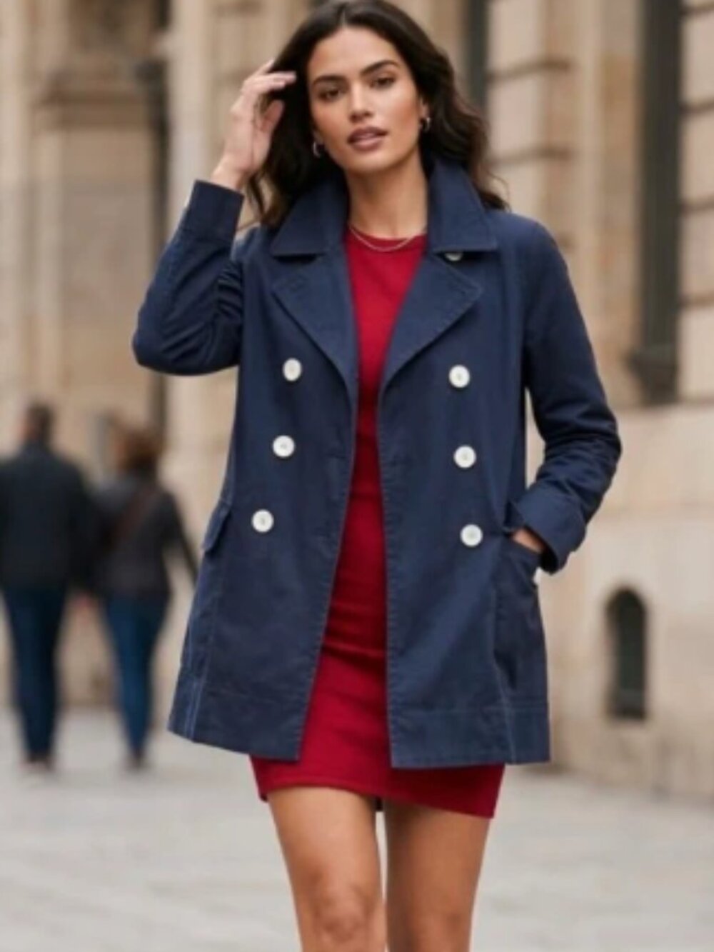 J Crew women’s cotton double breasted jacket blazer 4